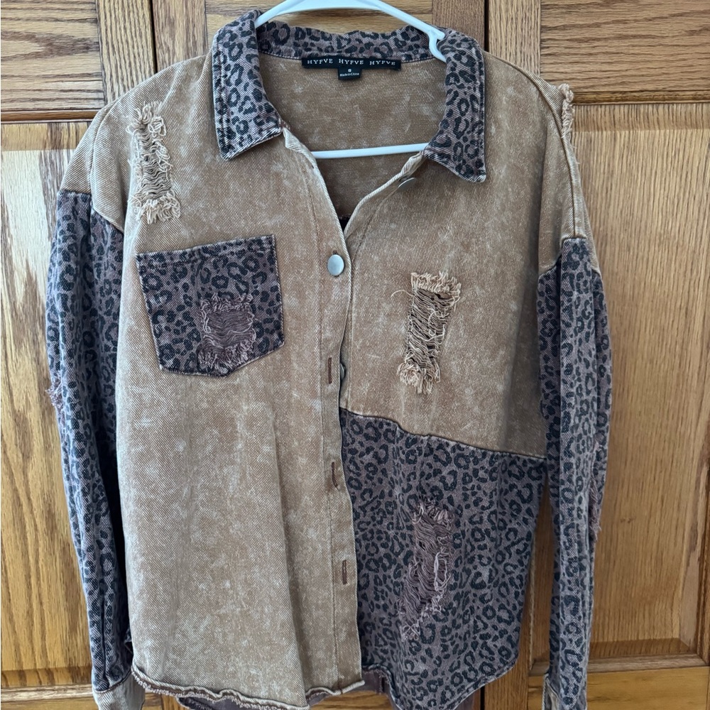 HYFVE Leopard Patchwork Jacket
